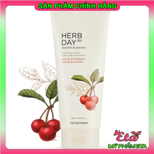 Kem tẩy trang The Face Shop Herb Day 365 Master Blending Cleansing Cream TFS làm sạch lớp trang điểm 170ml | BigBuy360 - bigbuy360.vn