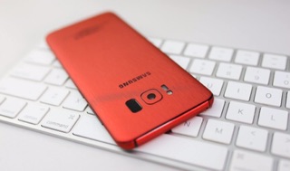 Skin Dán Samsung Đỏ Xước