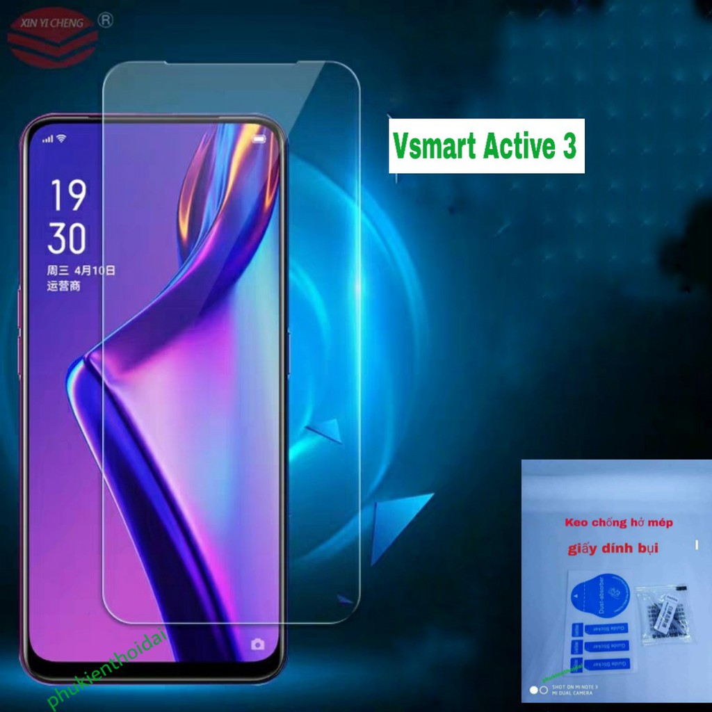 Cường lực Vsmart Active 3 / Live / Live 4 / Joy 4 / Aris / Aris Pro trong suốt 9H / 2.5D Full màn ( tặng keo mép )