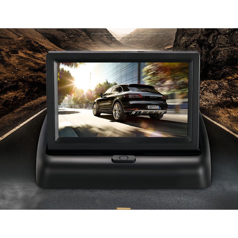 Màn Hình LCD Ô Tô 4.3 Inch HD 2 Cổng AV Loại Gấp