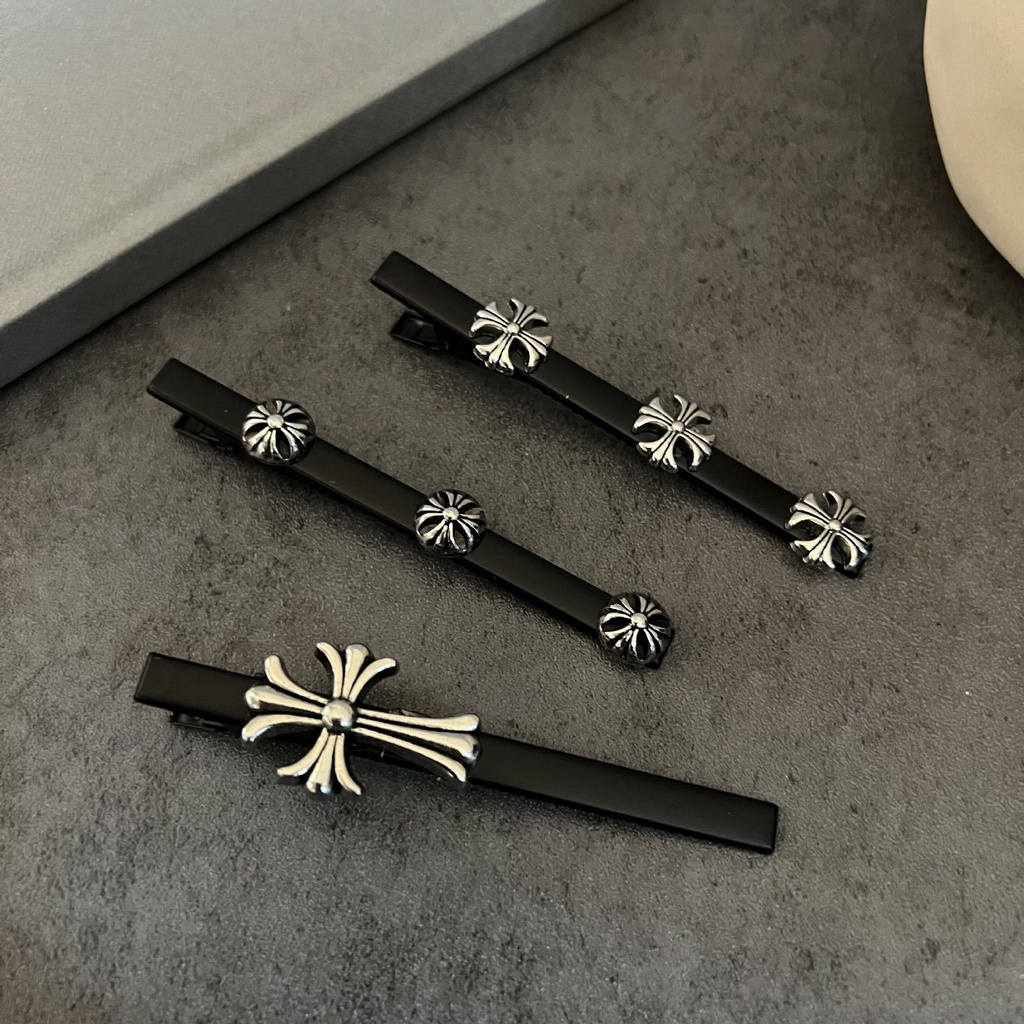 Kẹp Tóc Mái Chéo Màu Đen Phong Cách Mới Phù Hợp Với Trang Trí Cô Gái