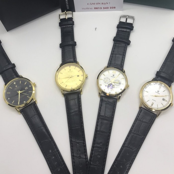 Đồng hồ Nam dây da mềm, thẻ bảo hành 12 tháng - Dong.ho