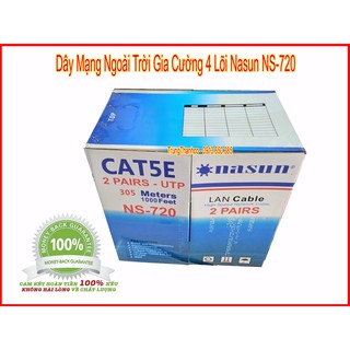 Dây Mạng Ngoài Trời Gia Cường 4 Lõi Nasun NS-720