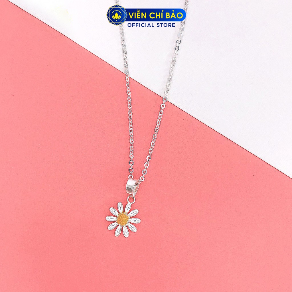 Vòng cổ bạc nữ Cúc họa mi chất liệu bạc 925 thời trang phụ kiện trang sức nữ Viễn Chí Bảo D400753