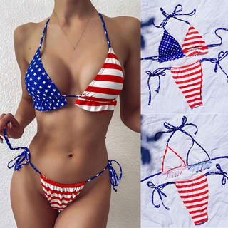 Bikini In Hình Lá Cờ Có Mút Nâng Ngực
