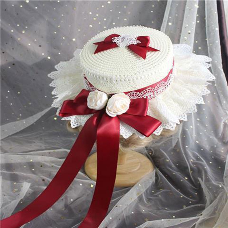 Mũ Cói Handmade Chống Nắng Phong Cách Lolita Cổ Điển