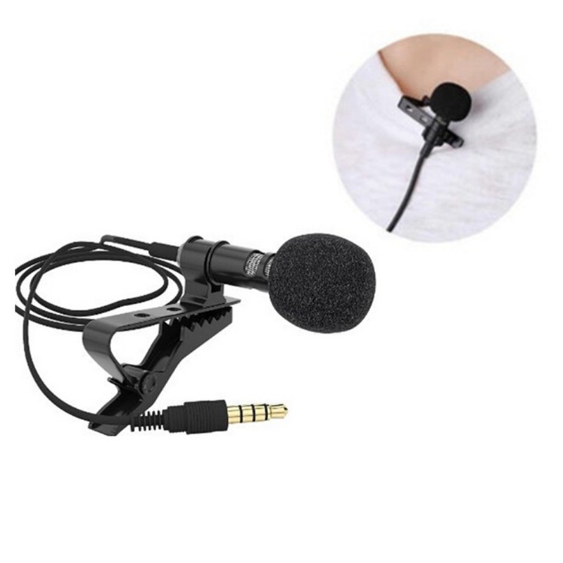 [funnyhouse]Lavalier Mic Microphone Case For IPhone Smart Phone Recording PC Clip-on Lapel