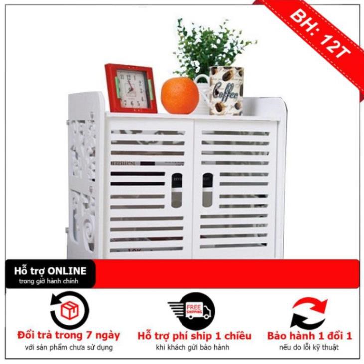 Tủ Gỗ Chất Liệu Pvc Để Đầu Giường Cao Cấp - kệ đựng đồ đa năng phòng ngủ