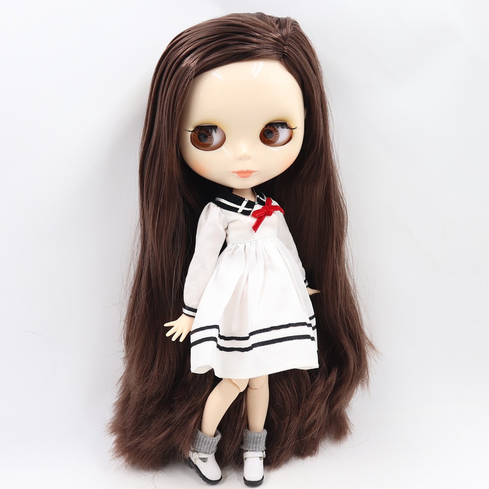 Búp bê thân khớp Blythe da trắng không mặc quần áo cao 30cm