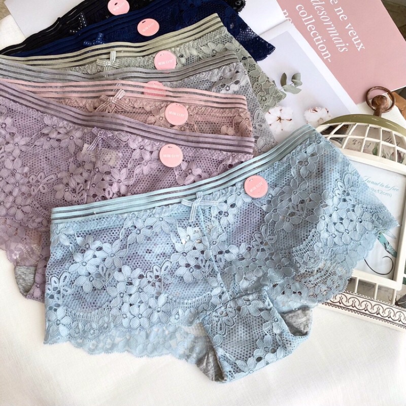 QUẦN LÓT REN NỮ SEXY CAO CẤP - Quần lót nữ ren đùi màu da, đen, hồng, tím, xanh | BigBuy360 - bigbuy360.vn