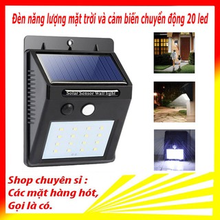 Đèn năng lượng mặt trời, Đèn cảm biến 20 led tiết kiệm chông nước