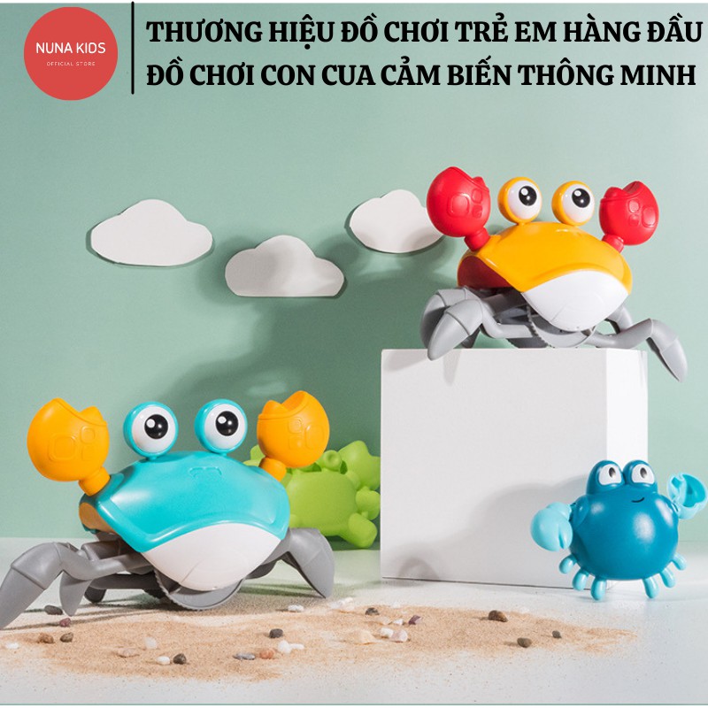 Đồ chơi con cua cảm biến cho bé Con cua cảm biến thông minh tự tránh các chướng ngại vật, phát nhạc vui nhộn, có đèn
