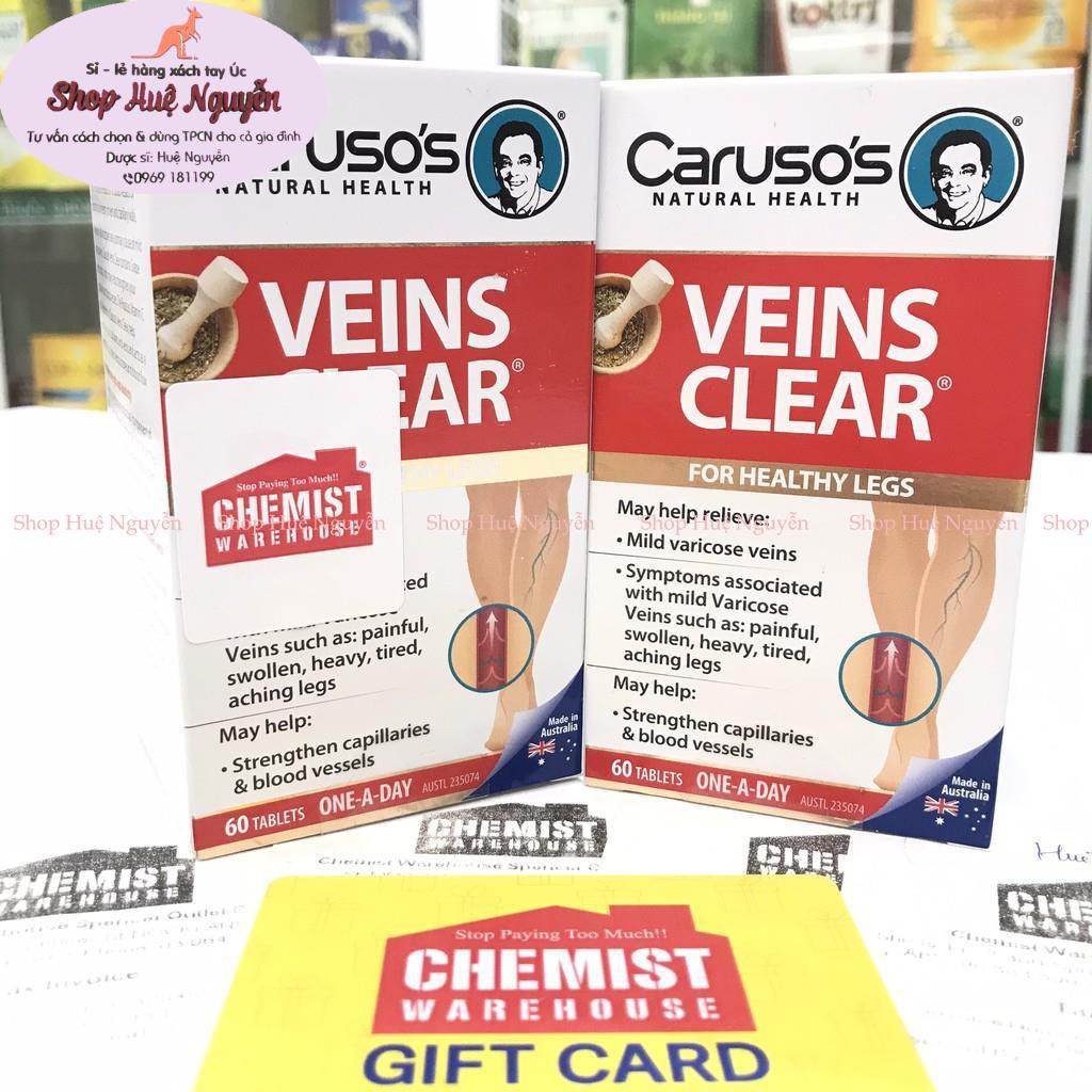 Viên uống giãn tĩnh mạch Veins clear hộp 60v