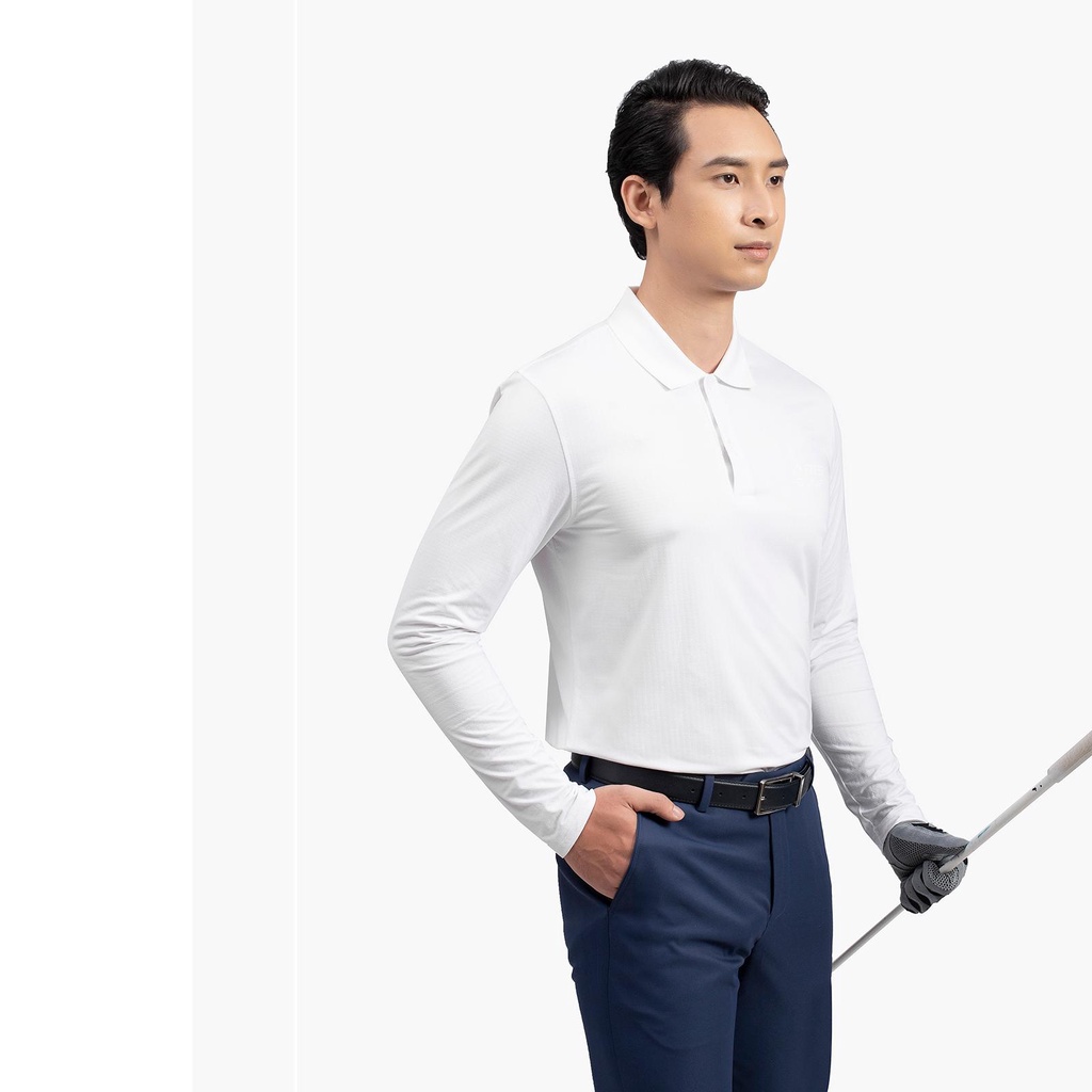 Áo polo dài tay nam Aristino ALPG02W1 dáng Golf fit suông vừa, thoải mái tuyệt đối khi cử động