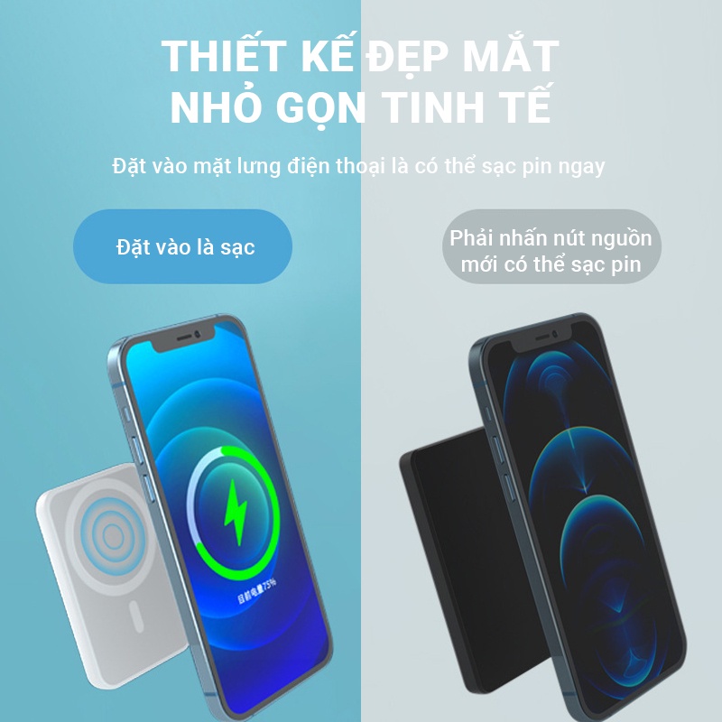 Sạc dự phòng không dây 5000mAh nhỏ gọn tiện lợi CX02