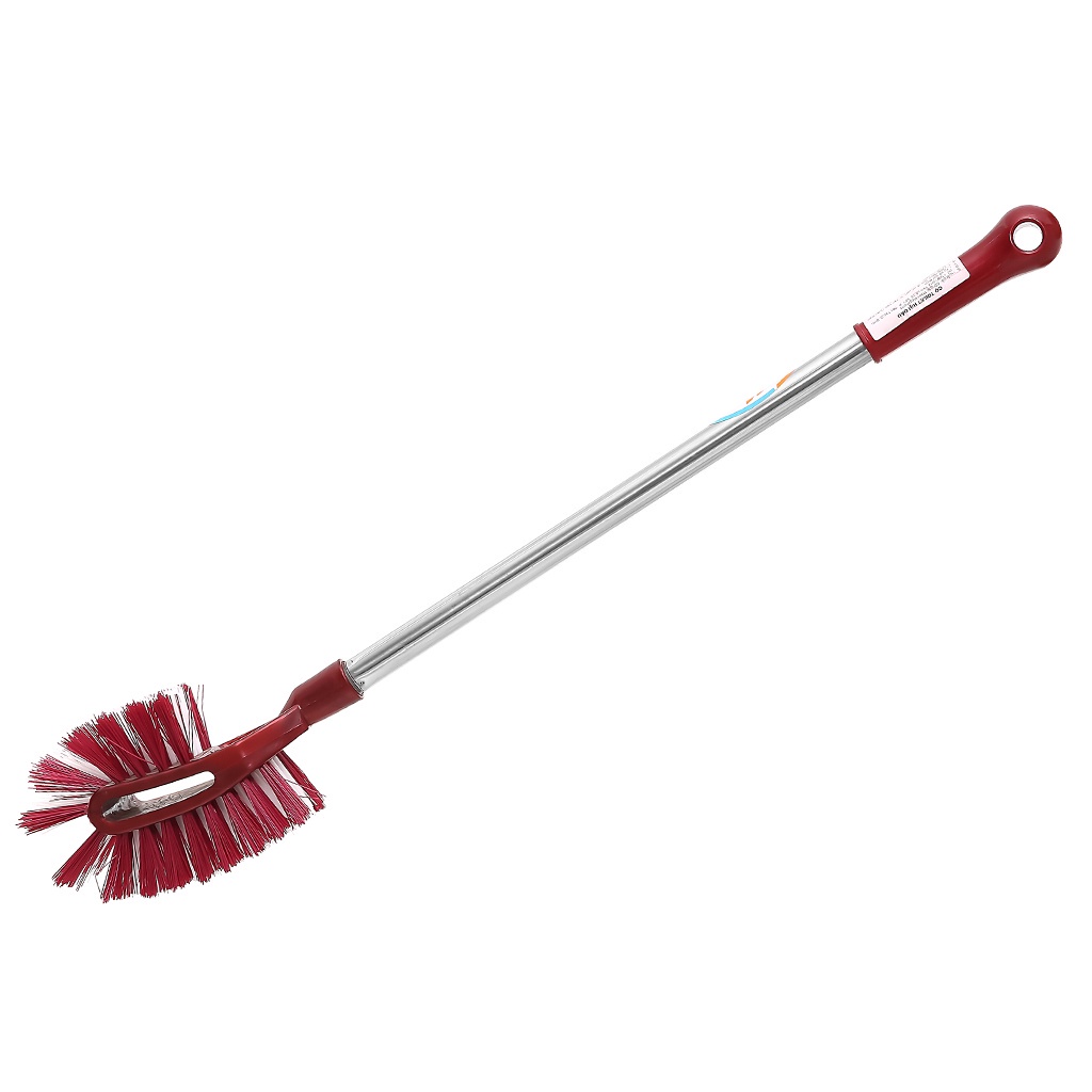 Cây cọ rửa bồn cầu 63cm, chổi chà toilet 2 đầu thông minh cán dài cực tiện lợi