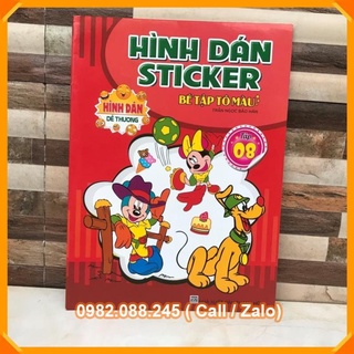 Hình dán STICKER bé tập tô màu    [VPP Trí Cường]