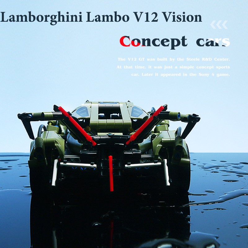Đồ Chơi Lắp Ráp Mô Hình Siêu Xe TECHNIC Lamborghini Lambo V12 Vision SY8553 Với 1039 PCS