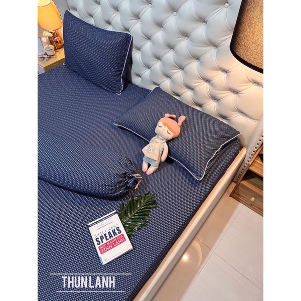 Bộ 4 ga/drap trải giường áo gối THUN LẠNH THÁI