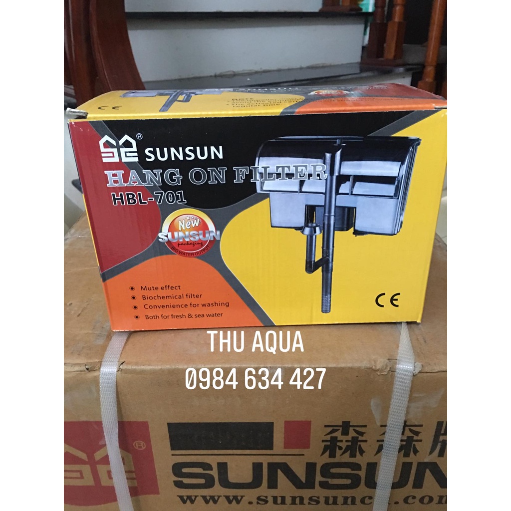 Lọc thác treo bể cá mini SUNSUN HBL 301, 501 701 tích hợp lọc váng