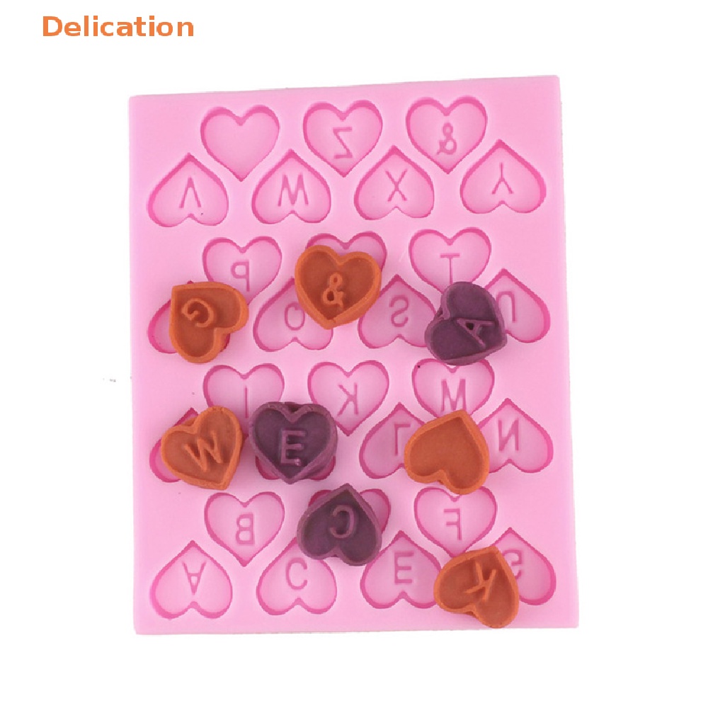 Khuôn Silicone Làm Bánh Hình Trái Tim Và Chữ 3D DIY