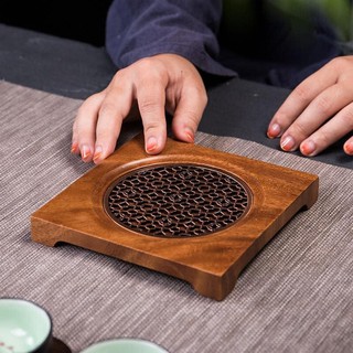 Thuyền trà gỗ kết hợp đồng dùng dưỡng ấm, kê ấm tử sa