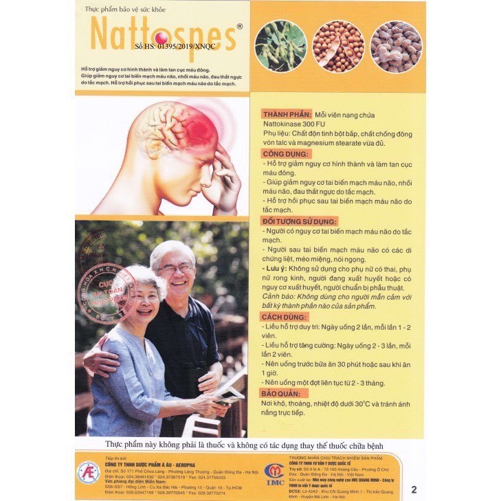 Nattospes (Hộp 180 Viên) – Hỗ Trợ phòng ngừa tai biến, ổn định huyết áp - cvspharmacy