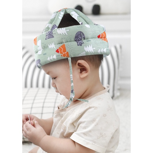 Mũ Bảo Hiểm Chống Ngã Cho Bé Tập Đi Có Điều Chỉnh Kích Thước