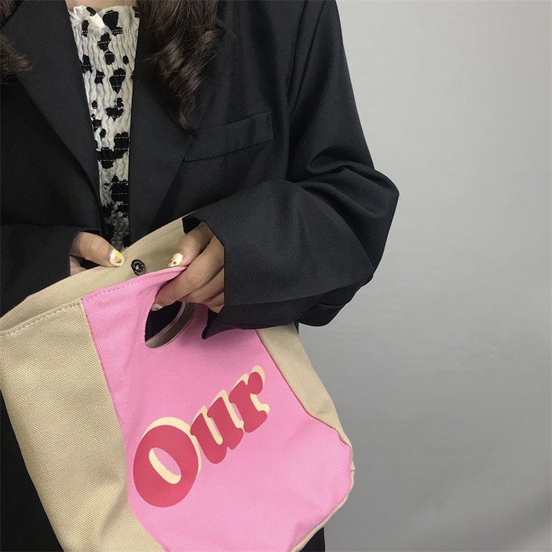 Mới Túi tote Đựng Hộp Cơm Trưa / Mỹ Phẩm Màu Hồng Dễ Thương Gylb609