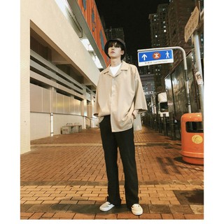 Áo Sơ Mi Oversize Tay Lỡ Unisex