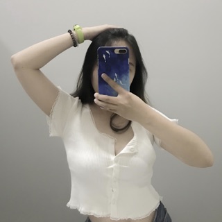 Áo croptop len thun