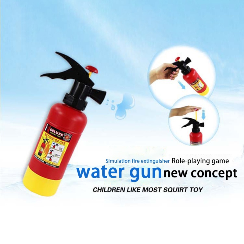 WMMB Kids Swimming Toy Water Pool Supplies Press Spray Toy Extinguisher Shape Swimming Pool Water Fighting Active Toys