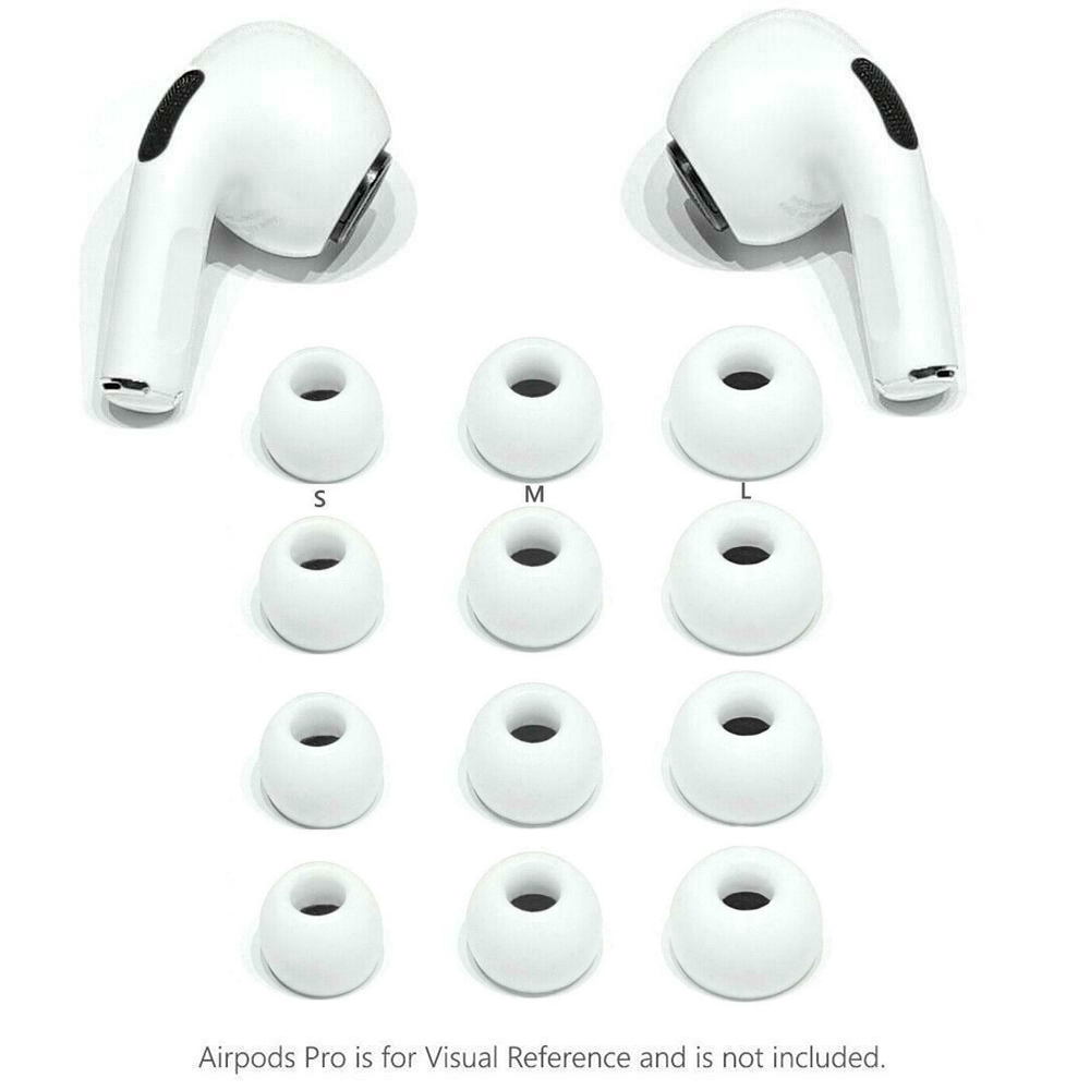 Bộ 6 Cặp Nút Silicon Mềm Bọc Tai Nghe Apple Airpods Pro S/M/L