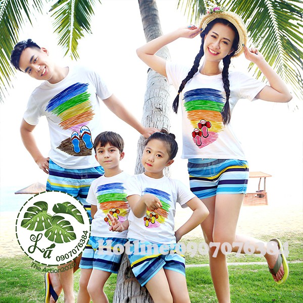 [GIÁ SỈ] Bộ Thun Du Lịch Gia Đình [THE ACTION] ( Quà Tặng)