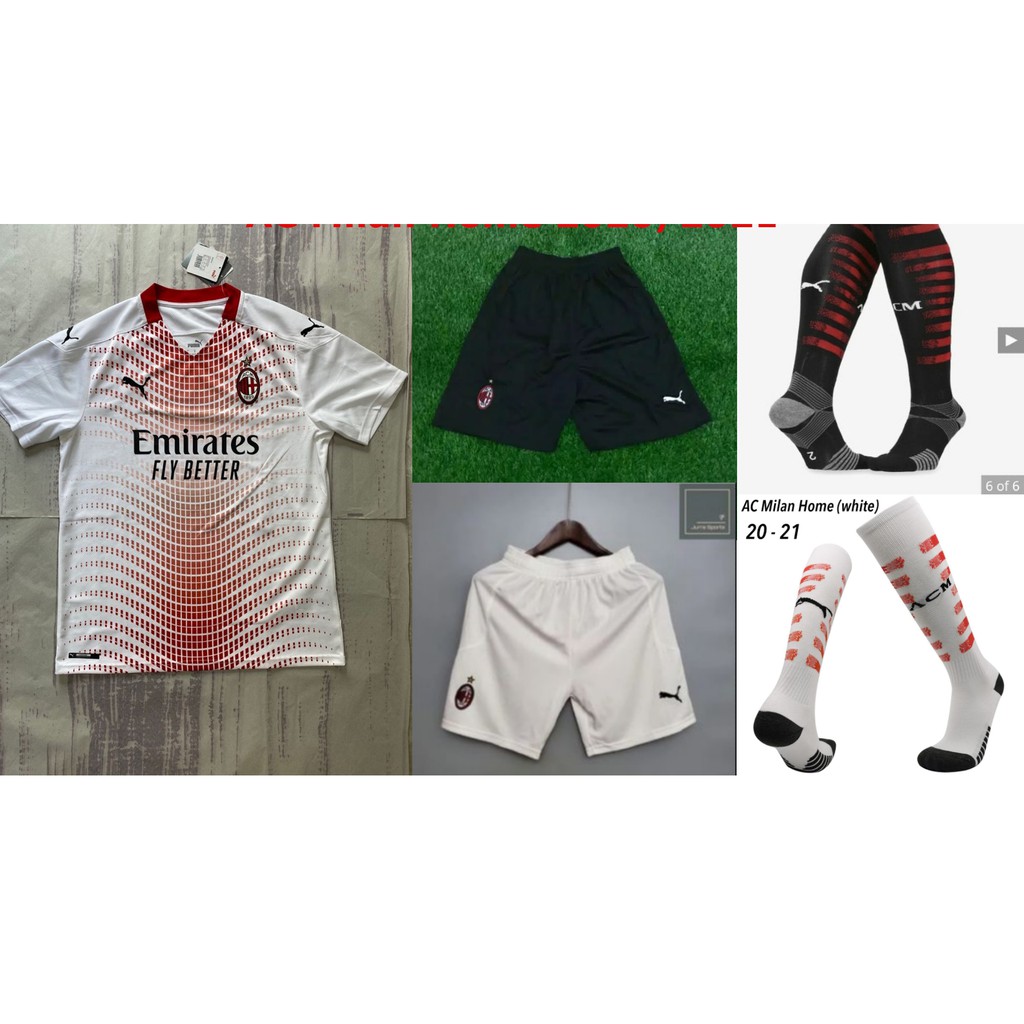 Áo Thun Trắng Đội Tuyển Ac Milan Away 2020 / 2021