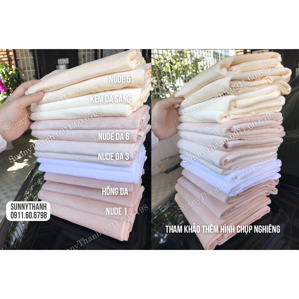 Vải lông nhung lạnh mịn trắng tinh và hồng phấn 1m và 39 màu bảng màu 5075 may gối thú bông gối ôm cá ngựa đồ thú cưng