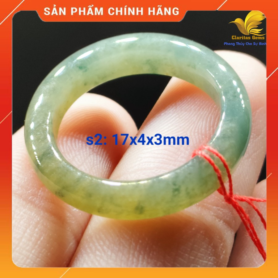 [ẢNH THẬT] PHONG THUY NHẪN NGOC NI 17MM CAM_THACH_ JADEITE LOẠI A KHONG_XU_LY