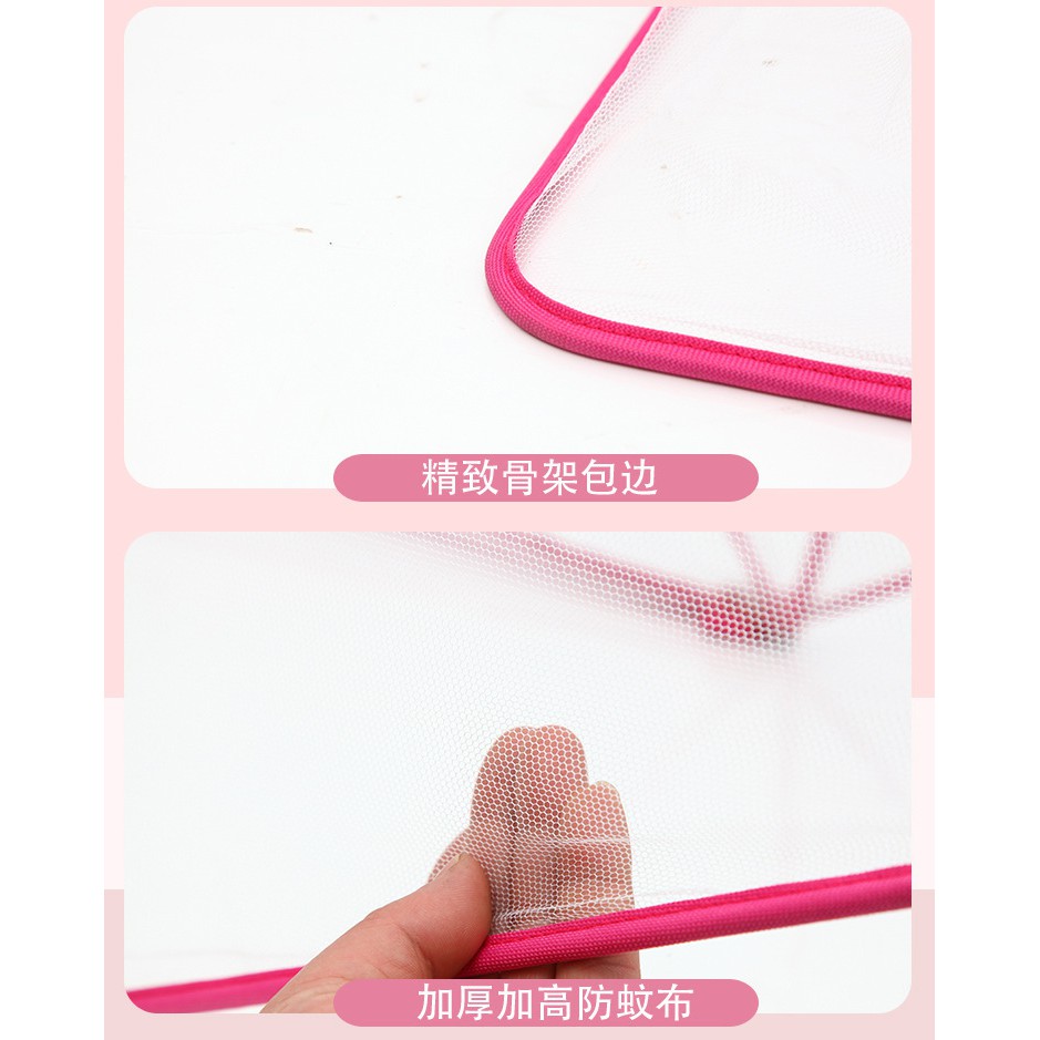 Màn chụp đáy vuông gấp gọn cao cấp cho bé - Kích thước 110 x 60 x 65