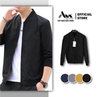 Áo khoác da lộn Amitino bomber da lộn áo khoác nam thiết kế trẻ trung - HÀNG MỚI VỀ