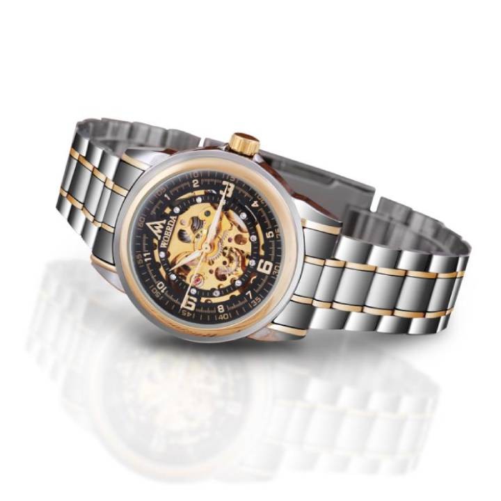 Đồng hồ cơ nam [FREESHIP] lộ máy Automatic cao cấp WOERDA Tặng KÍNH XUYÊN ĐÊM | BigBuy360 - bigbuy360.vn