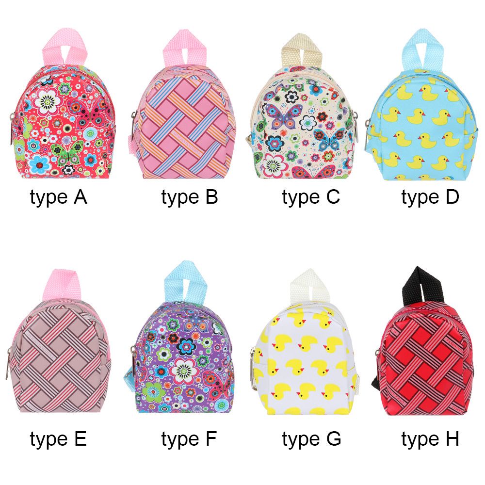 Ba lô mini thời trang dễ thương có móc khóa cho búp bê