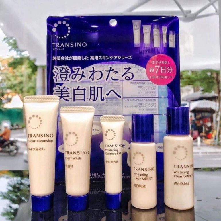 Set mini Transino 5 món cho da NÁM TÀN NHANG - dưỡng da sáng hiệu quả trong 7 ngày - chính hãng Nhật Bản