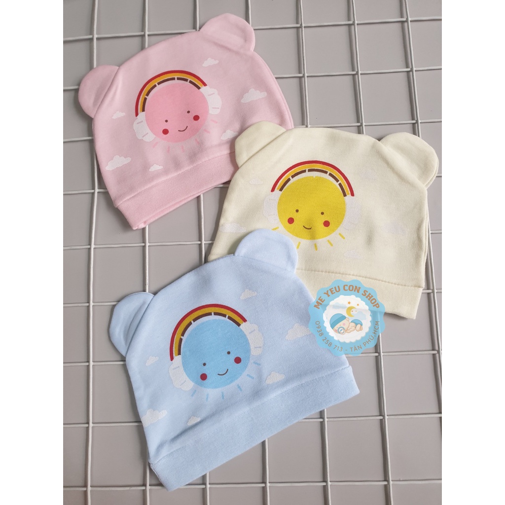 [Chọn mẫu] NÓN SƠ SINH COTTON CHO BÉ 0m+