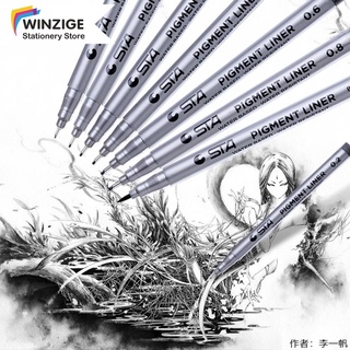 Winzige bút line đi nét bút line trắng bút vẽ kỹ thuật Artline Bút mực chống thấm nước chất lượng cao