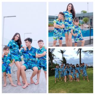 Bộ đi biển gia đình, đồng phục nhóm nhiều mẫu