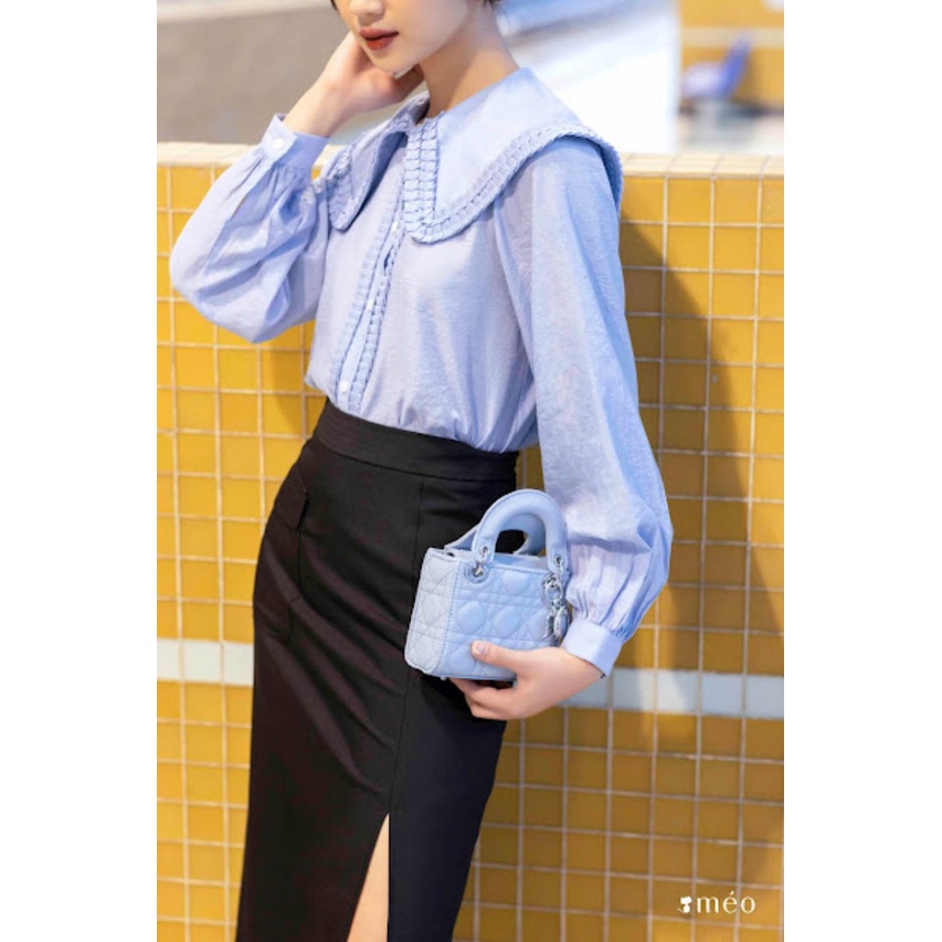 Áo sơ mi nữ Méo shop phong cách công sở dài tay cổ bẻ Zumi