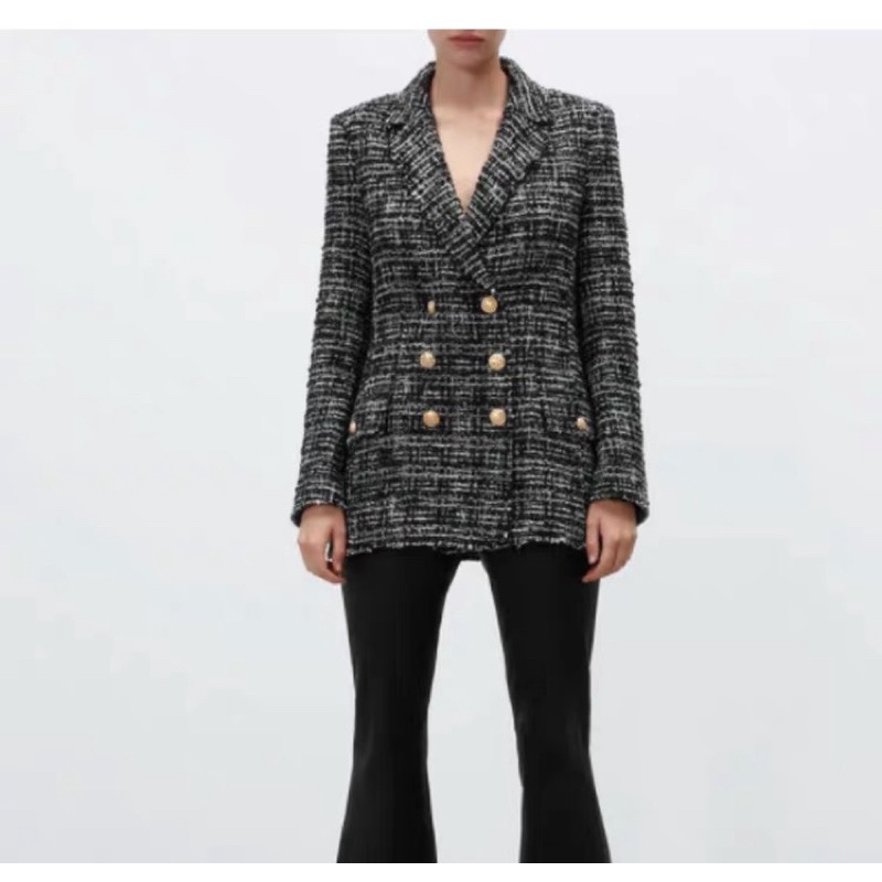 ÁO VEST DẠ TWEED ZARA AUTHENTIC TUỒN STORE