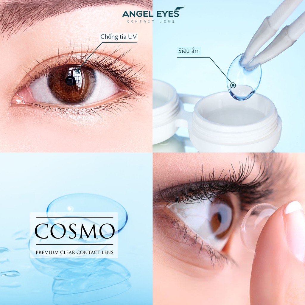 Lens trong suốt cận Angel Eyes cho mắt nhạy cảm có độ cận từ 0 đến 15 độ