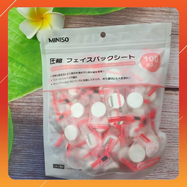 Lẻ 01 viên mặt nạ nén Miniso Nhật Bản
