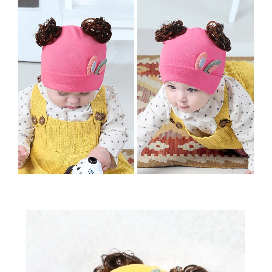Mũ tóc giả tai thỏ nhỏ cho bé cute(1tháng đến 4 tuổi)